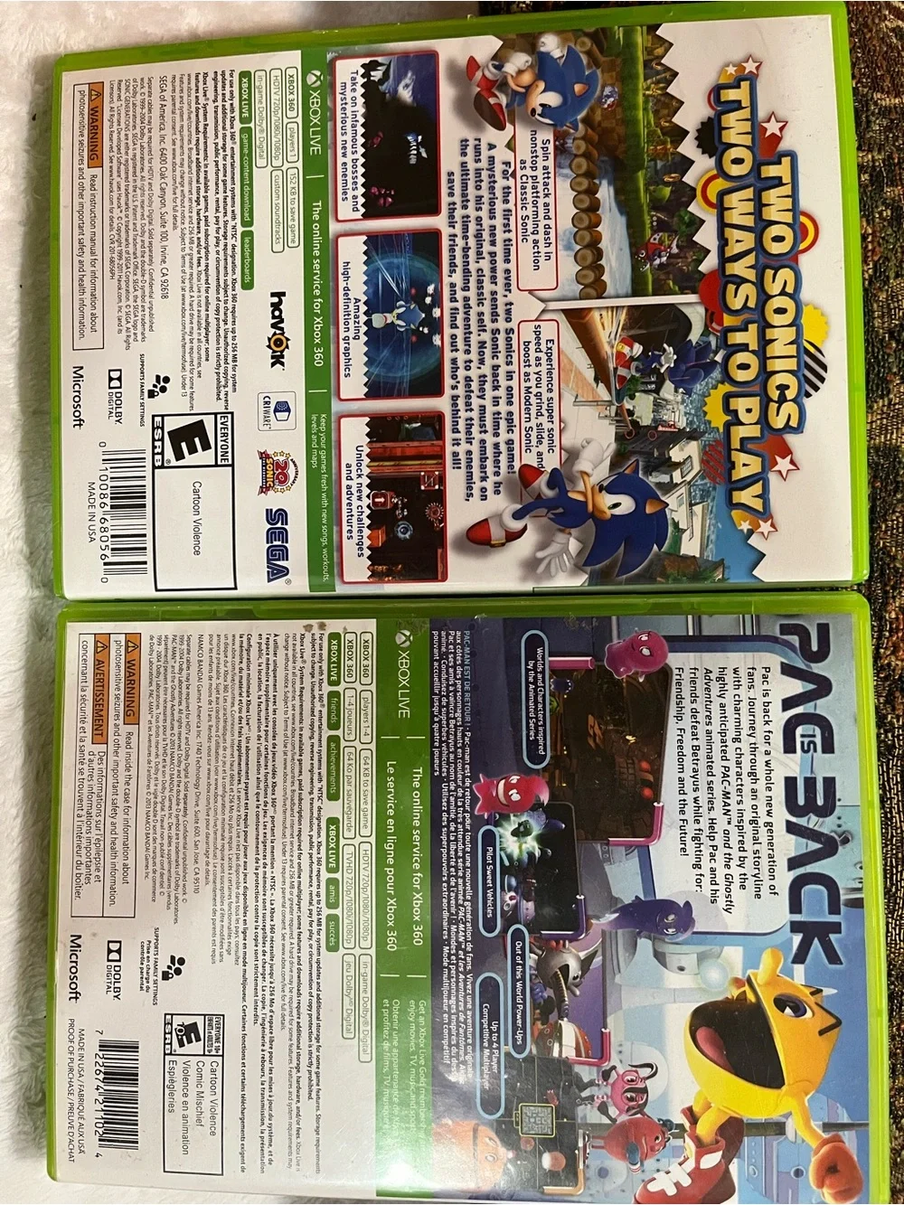 Sonic Generations & Pac-Man Adventures Game Bundle for Xbox 360